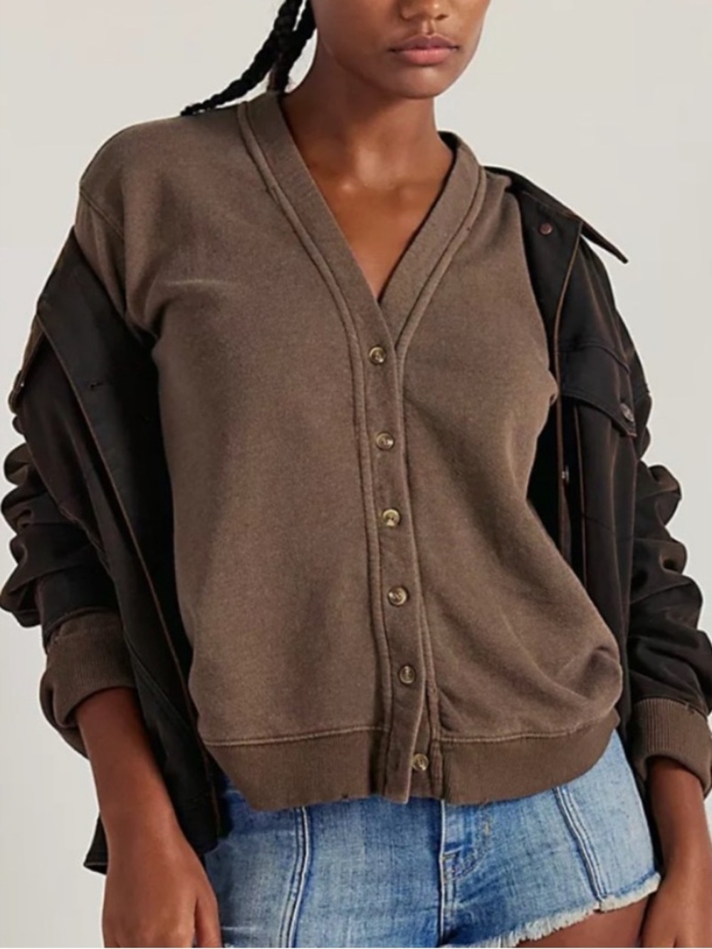 🍂NEW Free People Take It Easy Cardigan. Brown. Size: Medium